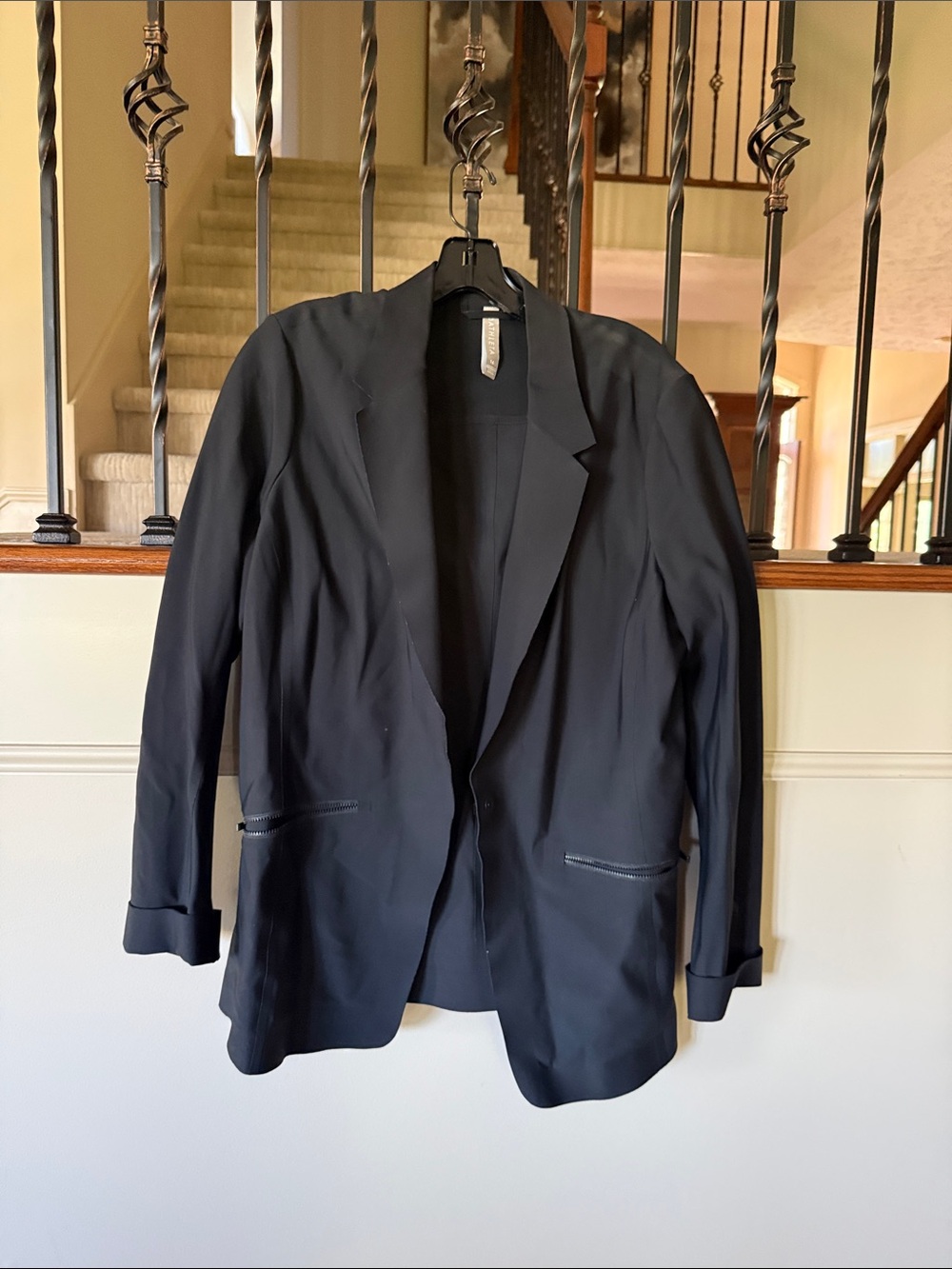 Classic Black Women’s Athleta Blazer - Tailored Lightweight Jacket